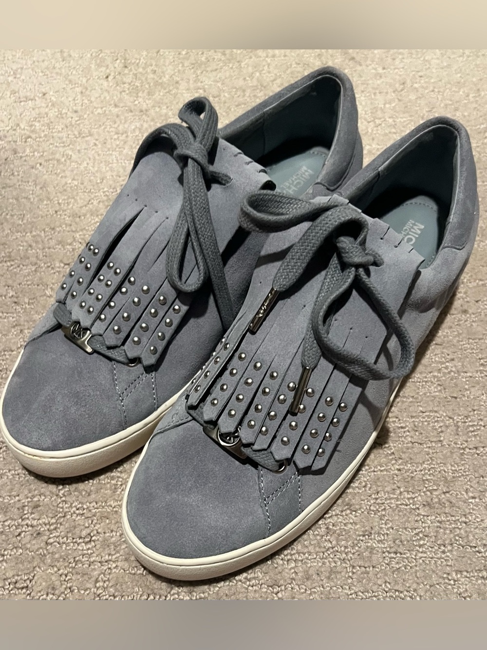 Blue Sneakers with Stud Detail, Michael kors. Size:9